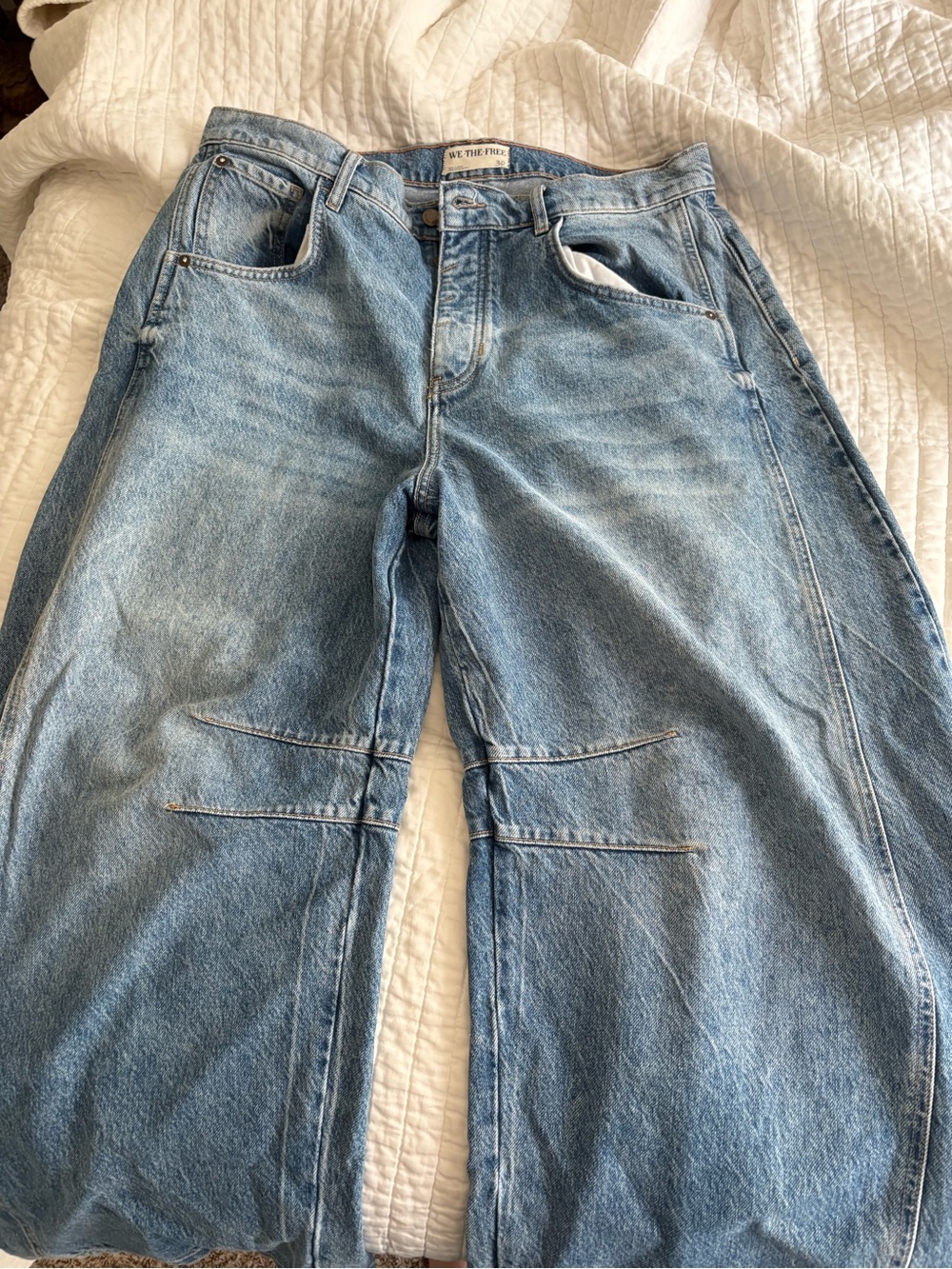 We the free good luck mid rise barrel leg jeans